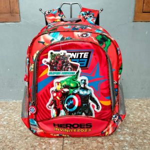 Tas Ransel Backpack Sekolah TK Anak Laki-laki Alto Avengers Invinite 40977A-Merah