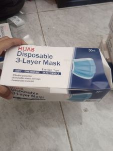 Hijab Biru 3Ply