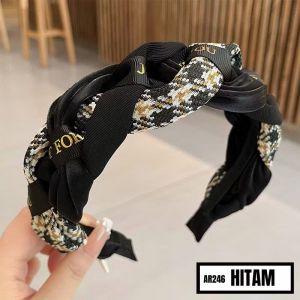 Bando Kepang Fashion Korea Bandana Wanita Aksesoris Rambut Wanita MCO AR246-Hitam