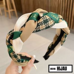 Bando Kepang Fashion Korea Bandana Wanita Aksesoris Rambut Wanita MCO AR246-Hijau
