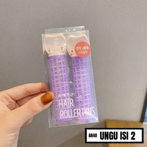 Roll Jepit Rambut Gulung Jepitan Poni Korea Heatless Curling Style Hair MCO AR40-Ungu