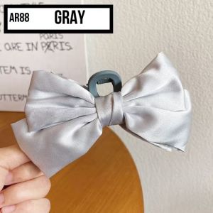 Jedai Jepit Rambut Korea Pita Jumbo Besar Jepit Salon Aksesoris Rambut Wanita Fashion-Grey