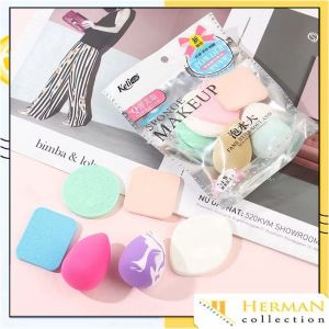 HC Spons Make Up Set 6 IN 1 Beauty Sponge Blender Bedak Isi 6 Pcs Powder Puff-Random