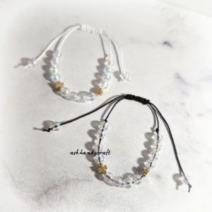 Gelang Manik Tali Giok Hitam Mote Premium Single Slide / Korean