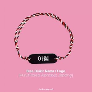 Gelang Akrilik Custom Nama Korea Tali Tridatu