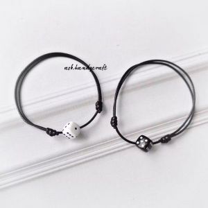 1Pcs Gelang Dadu Tali Korea Premium Waterproof-Putih