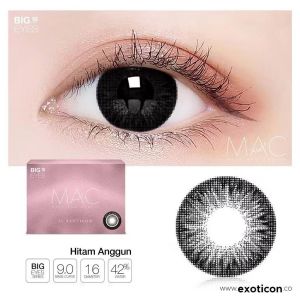 Exoticon Softlens MAC - Black Hitam Anggun - 16mm
