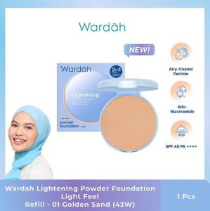 Wardah Lightening Powder Foundation Refill No.01 Golden Sand