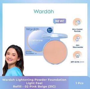 Wardah Lightening Powder Foundation Refill No.02 Pink Beige