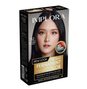 Implora Permanent Hair Color No.02 Natural Black 230ml + 10ml