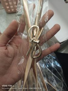 Ikat Pinggang Fashion Wanita/ Gold 