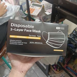 Disposable 3 Layer Mask Box/ Hitam