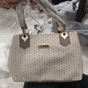 Tas Fashion Motif Cream And Black 
