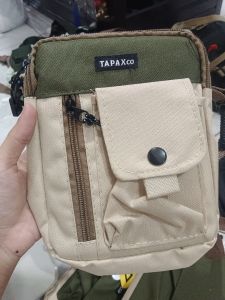 Tas Selempang Slingbag Pouch Tapax Metta/ Hijau Hitam Cream
