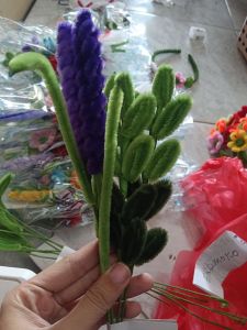 Bunga Lavender Kawat Bulu