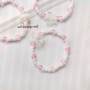 Gelang Manik Peach White