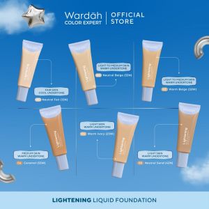 Wardah Liquid Foundation 2in1 Makeup + Brightening Skincare No.04 Caramel