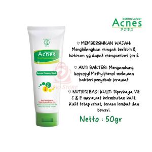 Acnes Creamy Facial Wash 50gr