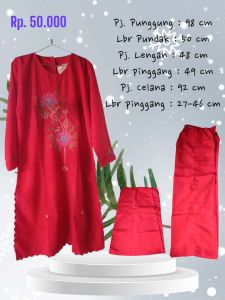 Stelan Gamis Wanita + selendang Risna