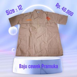 Baju Pramuka perempuan lengan pendek Atmaja