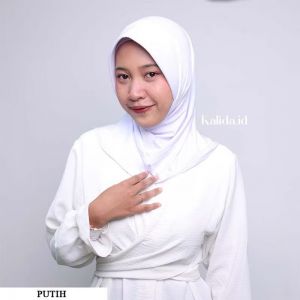 BERGO PET TEBAL / HIJAB INSTAN SPORT PET BESAR JERSEY SUPER/ PUTIH