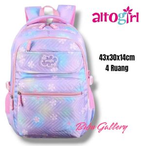 Tas Ransel Backpack Sekolah Anak Perempuan Alto Girl Original Bright Flowers