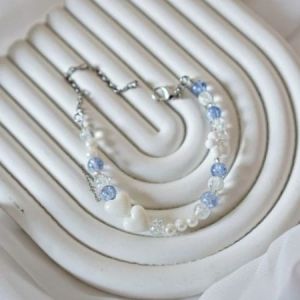 Gelang Manik Bulat Sembur Blue
