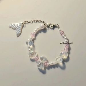Gelang Manik Pinkky White