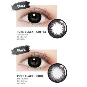 Pure Black Softlens Normal By Iris - Pure Coffee Black - 16mm