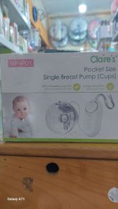 Pocket size single breast pump claires