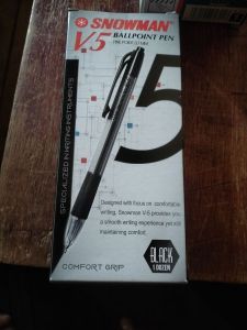 Pena Snowman v5 0.7mm warna hitam