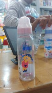 Huki botol bening niple bulat 240ml