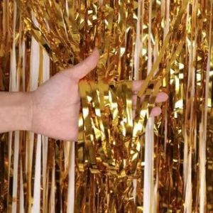 Tirai Foil Ulang Tahun - Gold Glossy