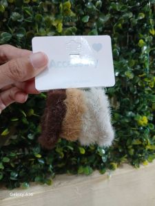 Ikat Rambut Mini Bulu Isi 4