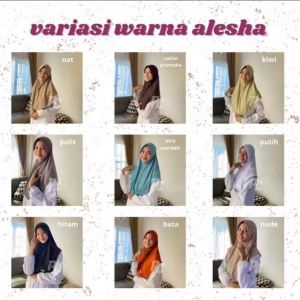 Alesha - Hijab Bergo Sport Jersey - Hitam M