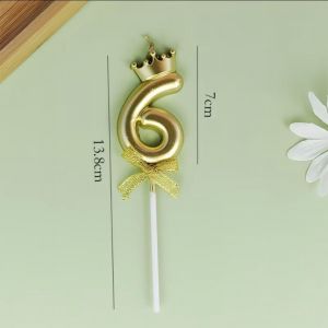 Lilin Angka Ulang Tahun Pita Gold - 6