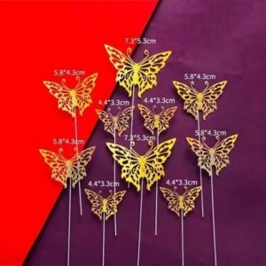 Topper Kupu Kupu - Gold