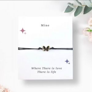 Gelang Tali Kupu Kupu - Navy