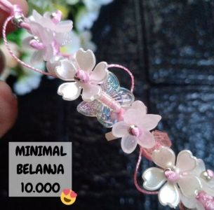 Gelang Tali Serut - Pink Jasmine