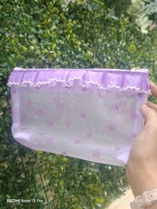 Pouch Make up Jaring Renda - Pita & Bunga