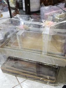 Kotak Seserahan - Brown & White + Mika