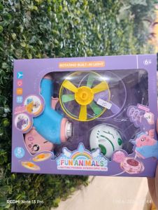 Fun Animals Lighting Frisbee Gyroscpic Gun