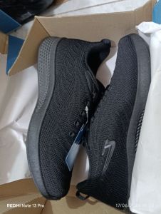 THOMAS - Sepatu Sekolah Hitam Putih - 38