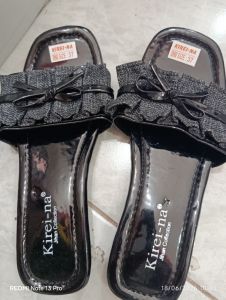Kirei-na - Sendal Hitam Pita Size - 39