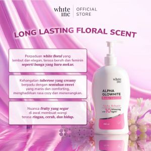 White Inc Alpha Glow White Body Lotion Whitening & Moisturizing 400ml