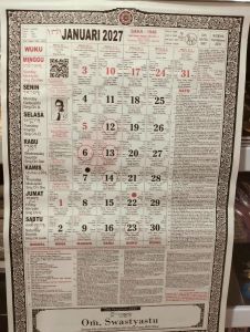 Kalender Dinding Bambang Gde Rawi 2027
