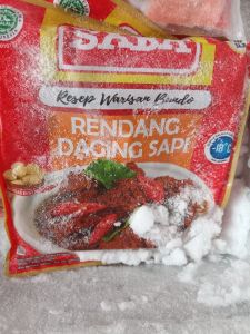 Rendang daging sapi saba