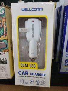 Car Charger/WELLCOMM/DUAL USB/3.1A