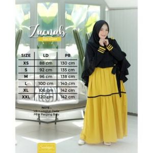 GAMIS SAIMAHIJAB ZAENAB BLACK LEMON 