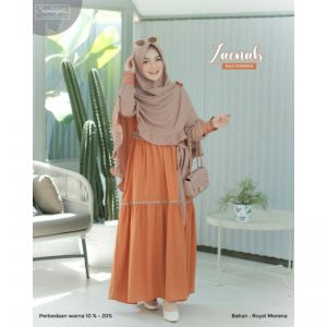 Gamis saimahijab zaenab milo pumpkin L